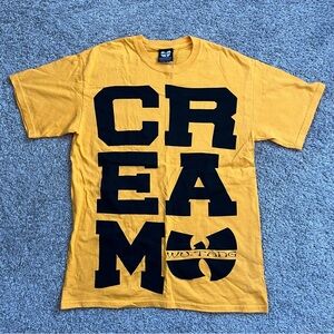 🔴Wu-Tang Shirt Size Medium Yellow CREAM Rare WuTang Clan Gza ODB Raekwon